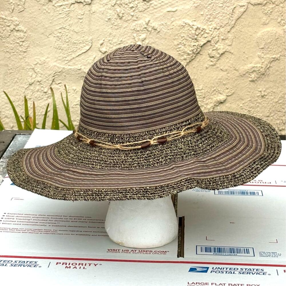 Brown & Tan Scala Collezione Sun Hat